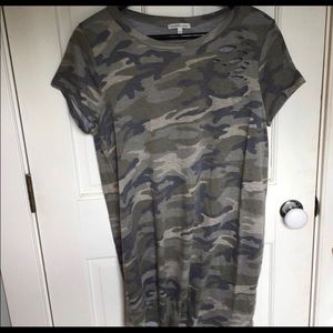 Green Camo T-shirt dress